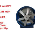 Quạt hướng trục hút mùi thông gió tầng hầm 2.2 kw D800 24248 m3/h 380v