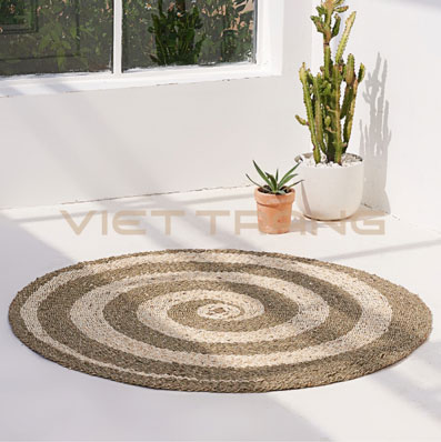 Spiral round rug