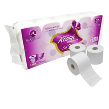 Giấy vệ sinh Arosa 10 cuộn 3 lớp - màu tím