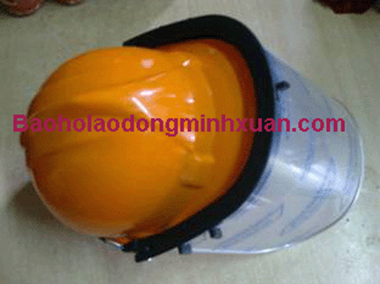 Mũ bảo hộ lao động kết hợp kính che mặt