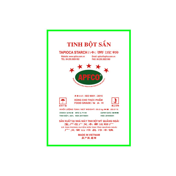 Tinh bột sắn Apfco năm sao