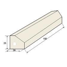 Bó vỉa vát bê tông KT 23x26x100