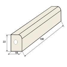 Bó vỉa vuông bê tông KT 18x22x100