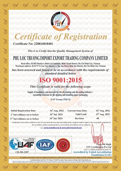 Chứng nhận ISO 9001:2015