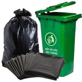 Túi rác thải sinh hoạt công nghiệp màu đen