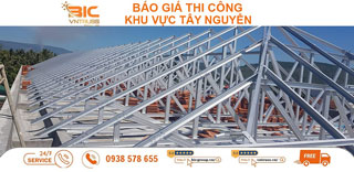 Thi công khung kèo mái