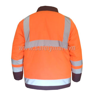 áo khoác 3 lớp phản quang màu cam