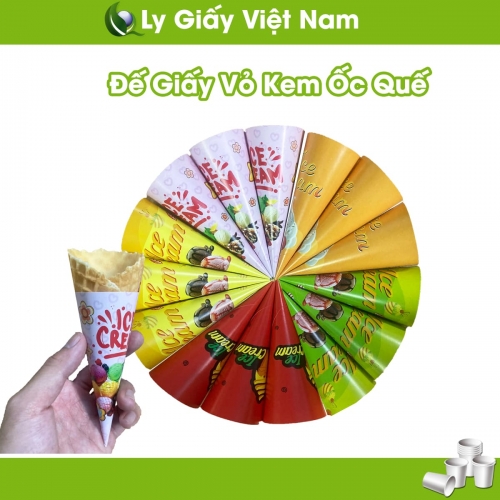 Đế giấy vỏ kem ốc quế