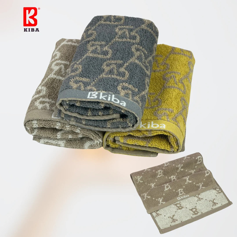 Khăn mặt KIBA họa tiết Monogram