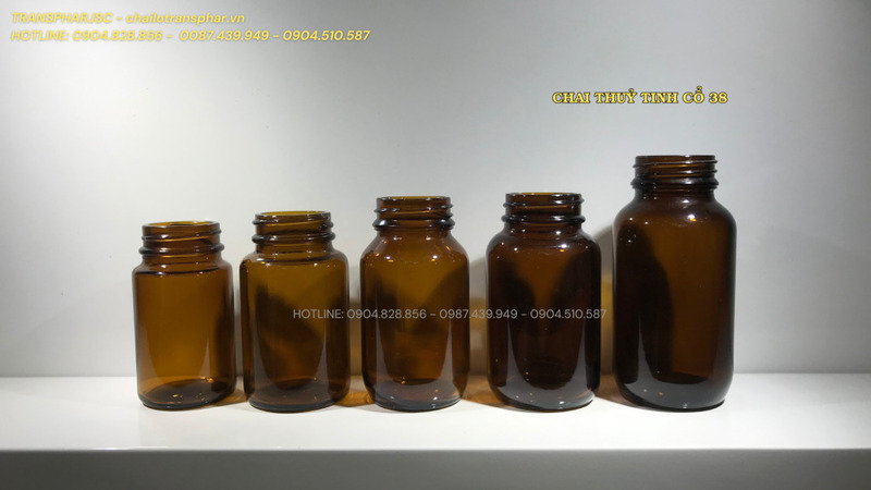 Chai thủy tinh cổ 38