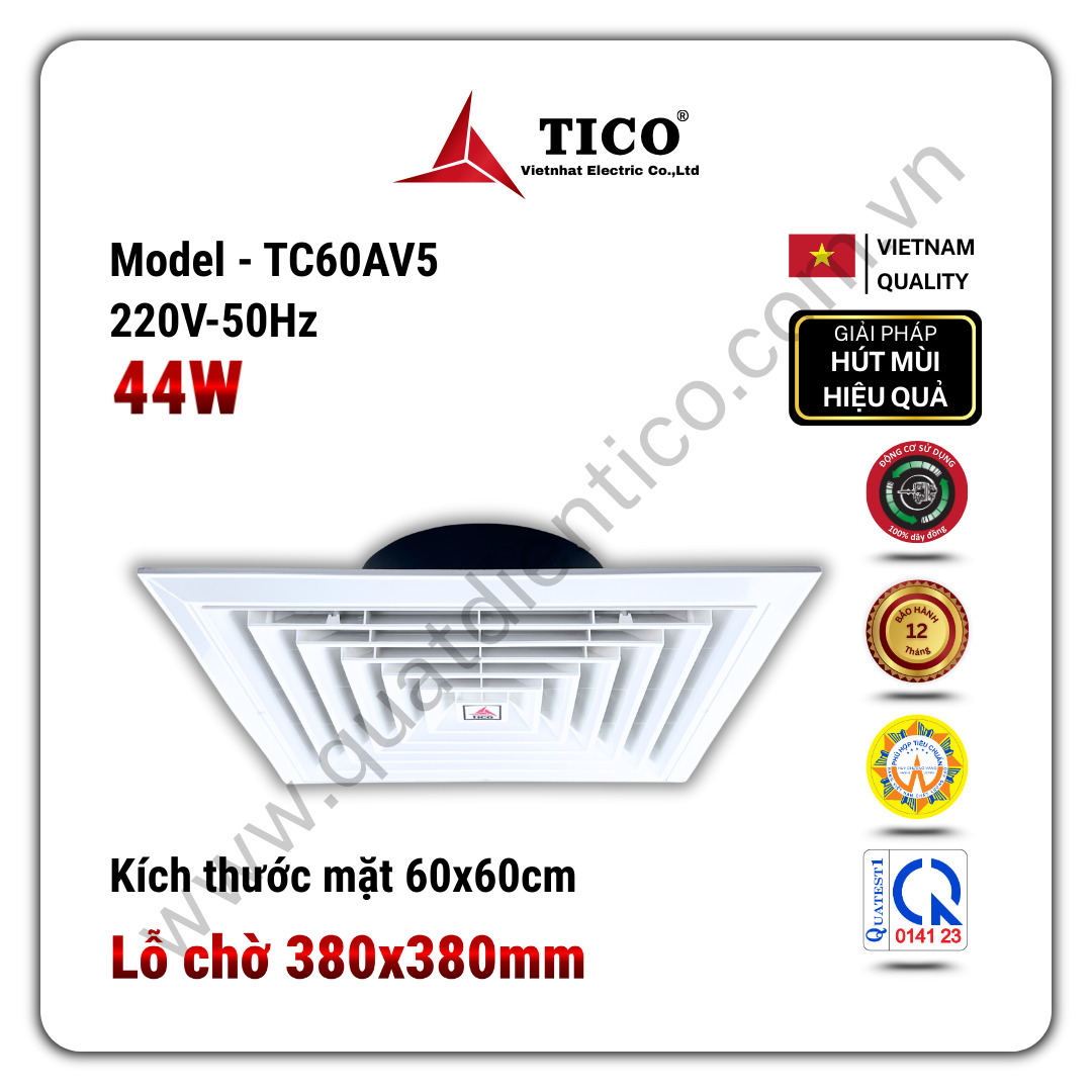 Quạt thông gió âm trần Tico TC60AV5