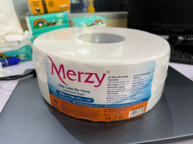 Giấy vệ sinh cuộn lớn Merzy