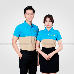 Áo thun đồng phục màu xanh dương