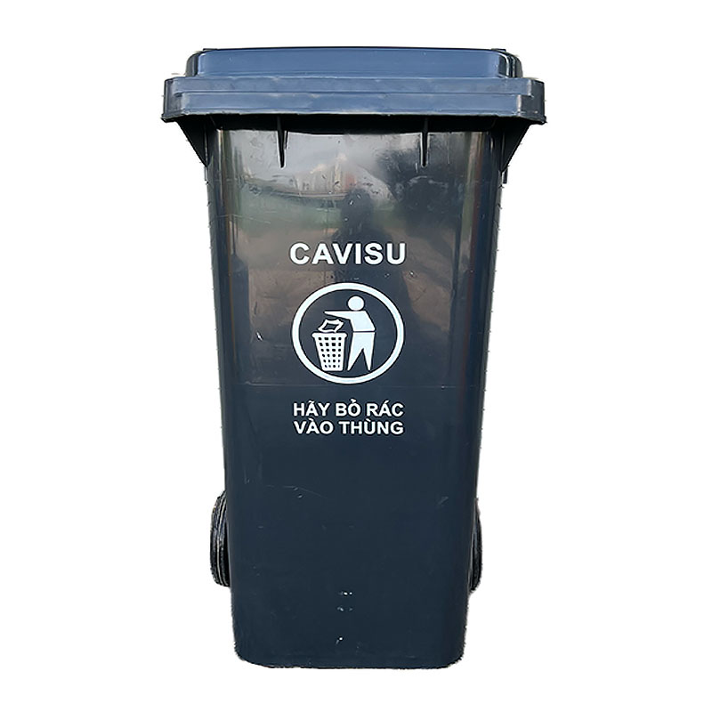 Thùng rác nhập khẩu Cavisu 120L màu ghi
