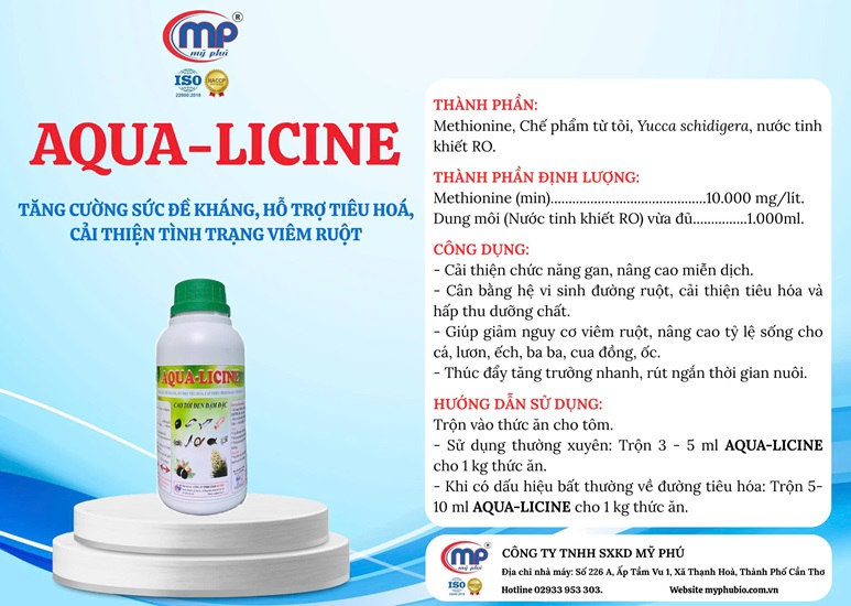 AQUA-LICINE Hỗ trợ tiêu hóa cải thiện viêm ruột