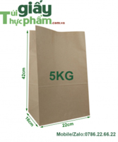 Túi giấy thực phẩm gấp máy 5kg