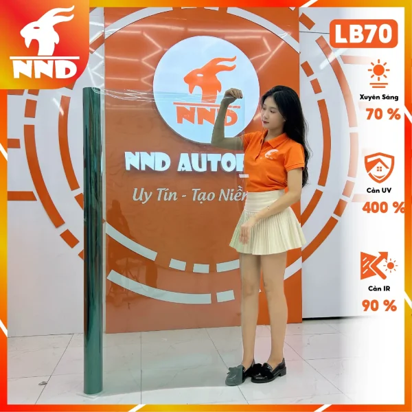 Phim 3M siêu cách nhiệt trong suốt ánh xanh mã LB70