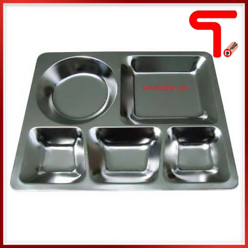 Khay 5 ngăn tròn inox