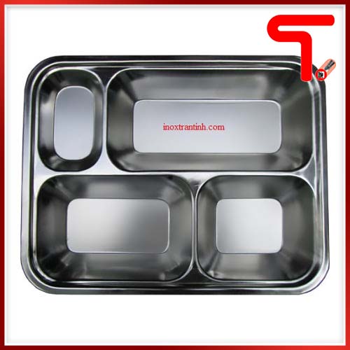 Khay inox 4 ngăn