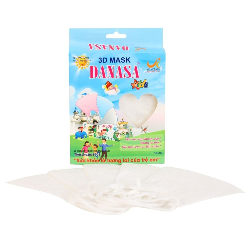 Khẩu trang 3D Mask Kids - Danasa (màu trắng)