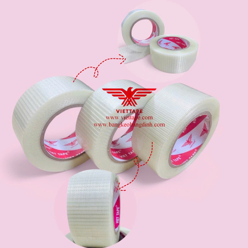 Băng keo sợi thủy tinh sọc caro