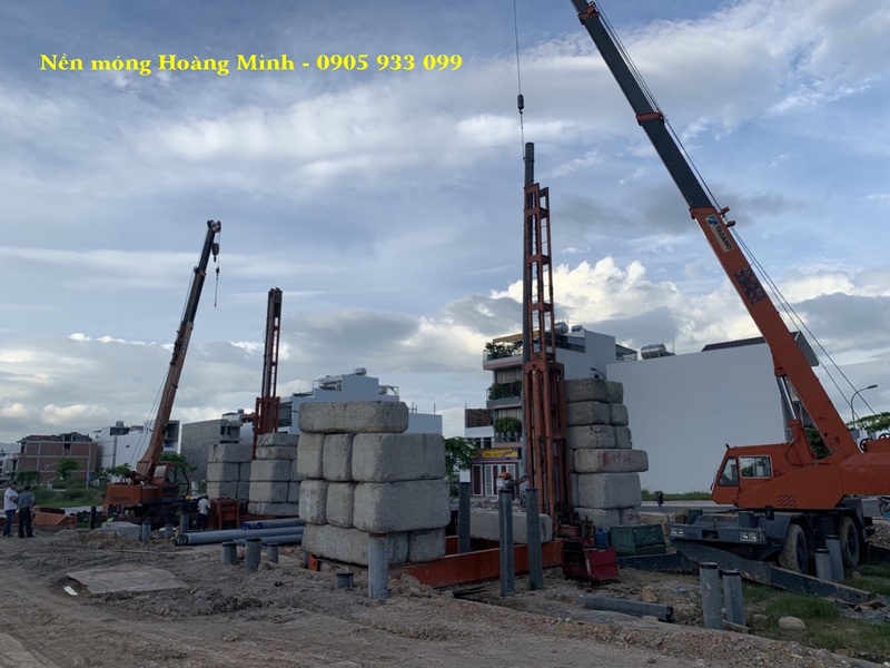 Thi công ép cọc bê tông cốt thép