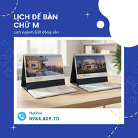 Lịch để bàn chữ M