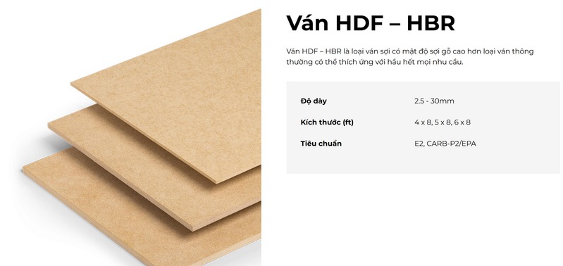 Ván HDF-HBR