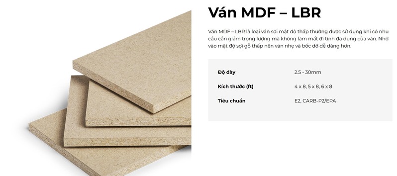 Ván MDF-LBR