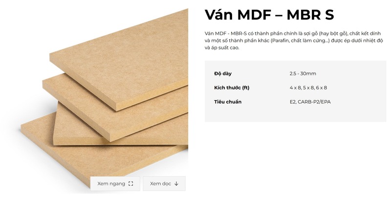Ván MDF MBR-S