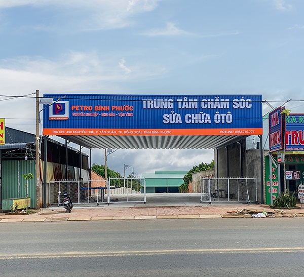 Bảng hiệu tôn sóng Petro Bình Phước