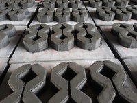 Gạch Block ép sần gạch trồng cỏ