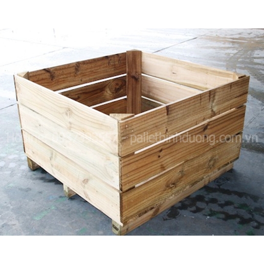 Thùng gỗ Pallet đựng táo