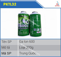 Gas lon 600 loại 220g PKTL32