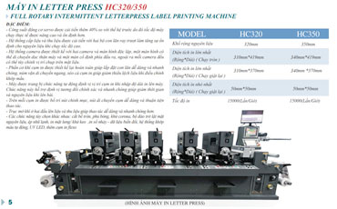 Máy in Letter Press HC320 - 350