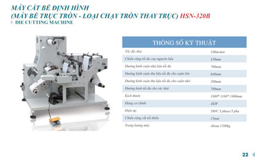 Máy cắt bế định hình HSN-320B