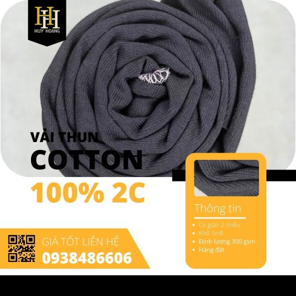 Vải Cotton 100% 2C 1m8-1m9