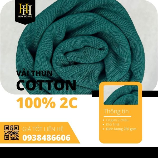 Vải Cotton 100% 2C 1m8-2m1