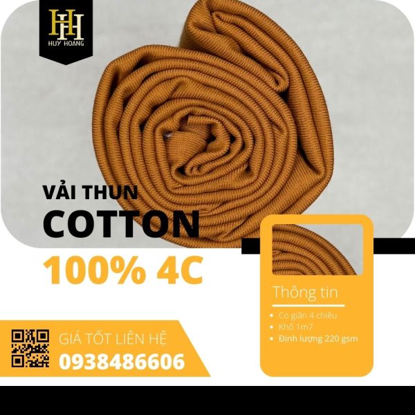 Vải Cotton 100% 4C 1m7-2m7