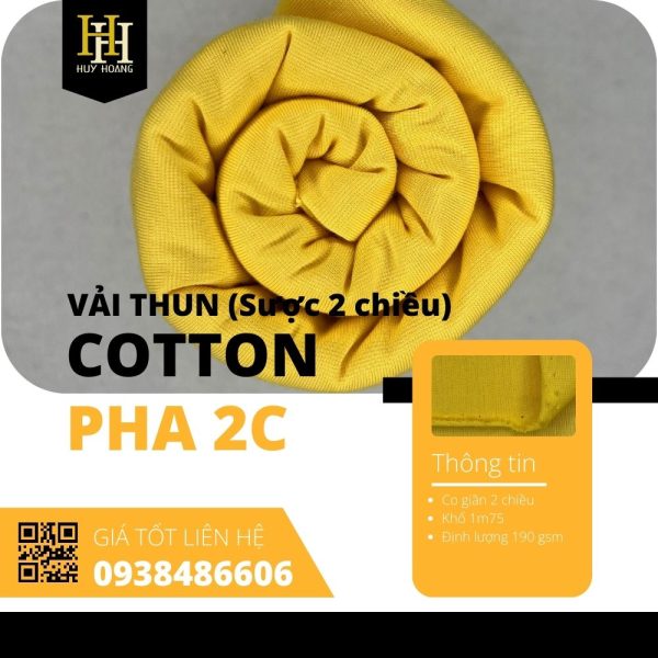 Vải Cotton sược pha 2C 1m75-3m