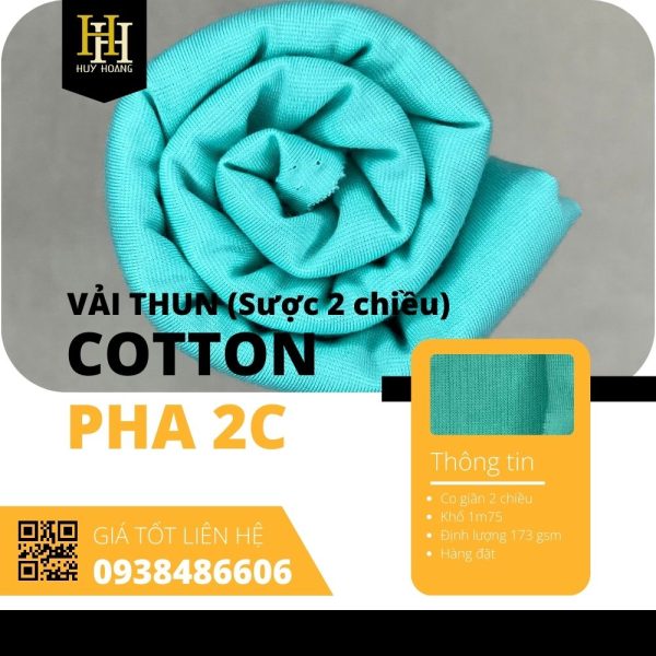 Vải Cotton sược pha 2C 1m75-3m3