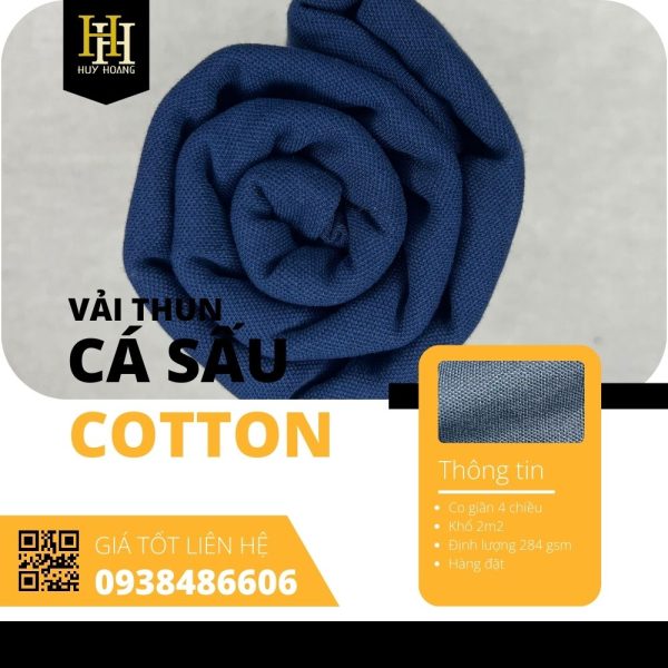 Vải cá sấu Cotton 100%