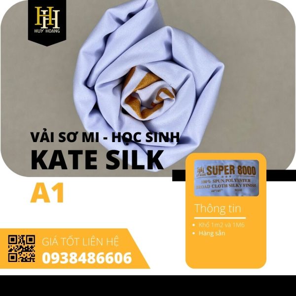 Vải sơ mi Kate Silk A1 1m6-1m2