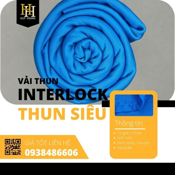 Vải thun Interlock (thun siêu)