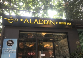 Bảng hiệu chữ nổi mica Aladdin Coffee