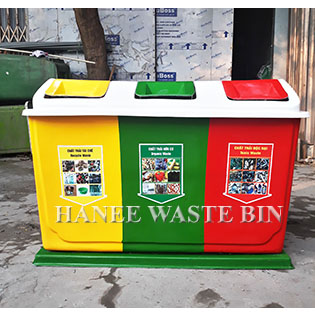 Thùng rác ba ngăn Composite