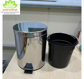 Thùng rác inox đạp chân 5L