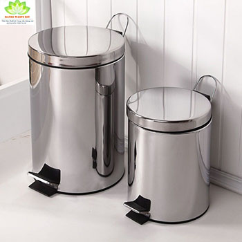 Thùng rác inox đạp chân 8L