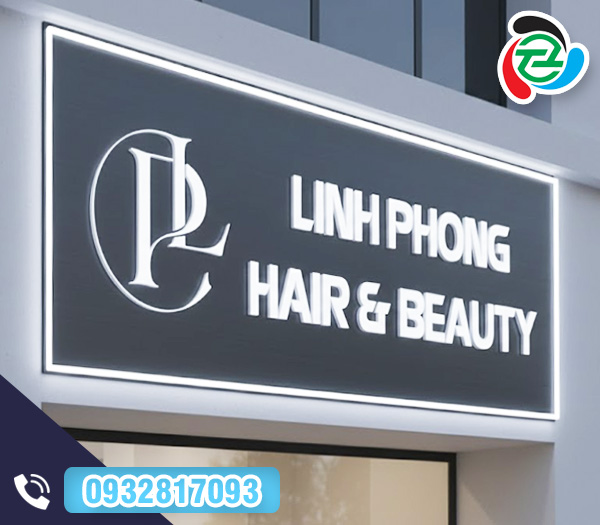 Bảng hiệu chữ nổi trên nền Alu (Led)