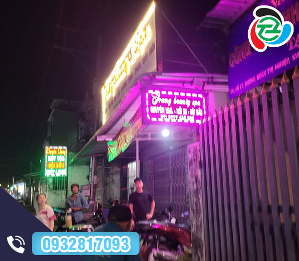 Biển hiệu chữ đèn Led Trang Beauty Spa